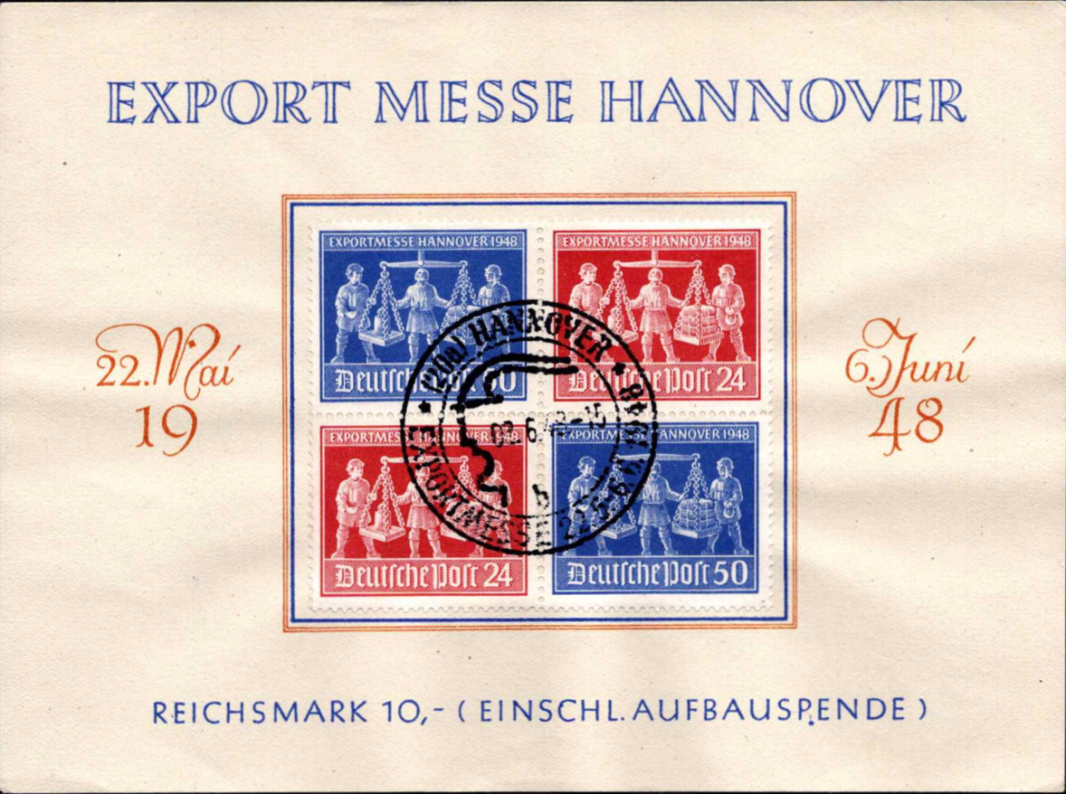 Proginis lapelis, skirtas 1948 m. Hanoverio Eksporto mugei