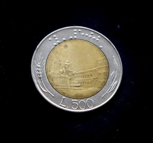 moneta, 500 lirų, Italija