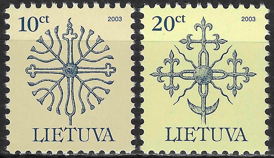 Pašto ženklai, Lietuva, Kaltinės paminklų viršūnės