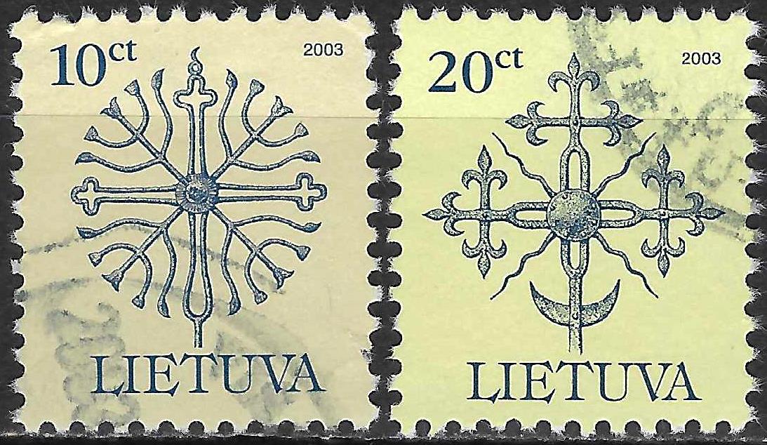 Pašto ženklai, Lietuva, Kaltinės paminklų viršūnės