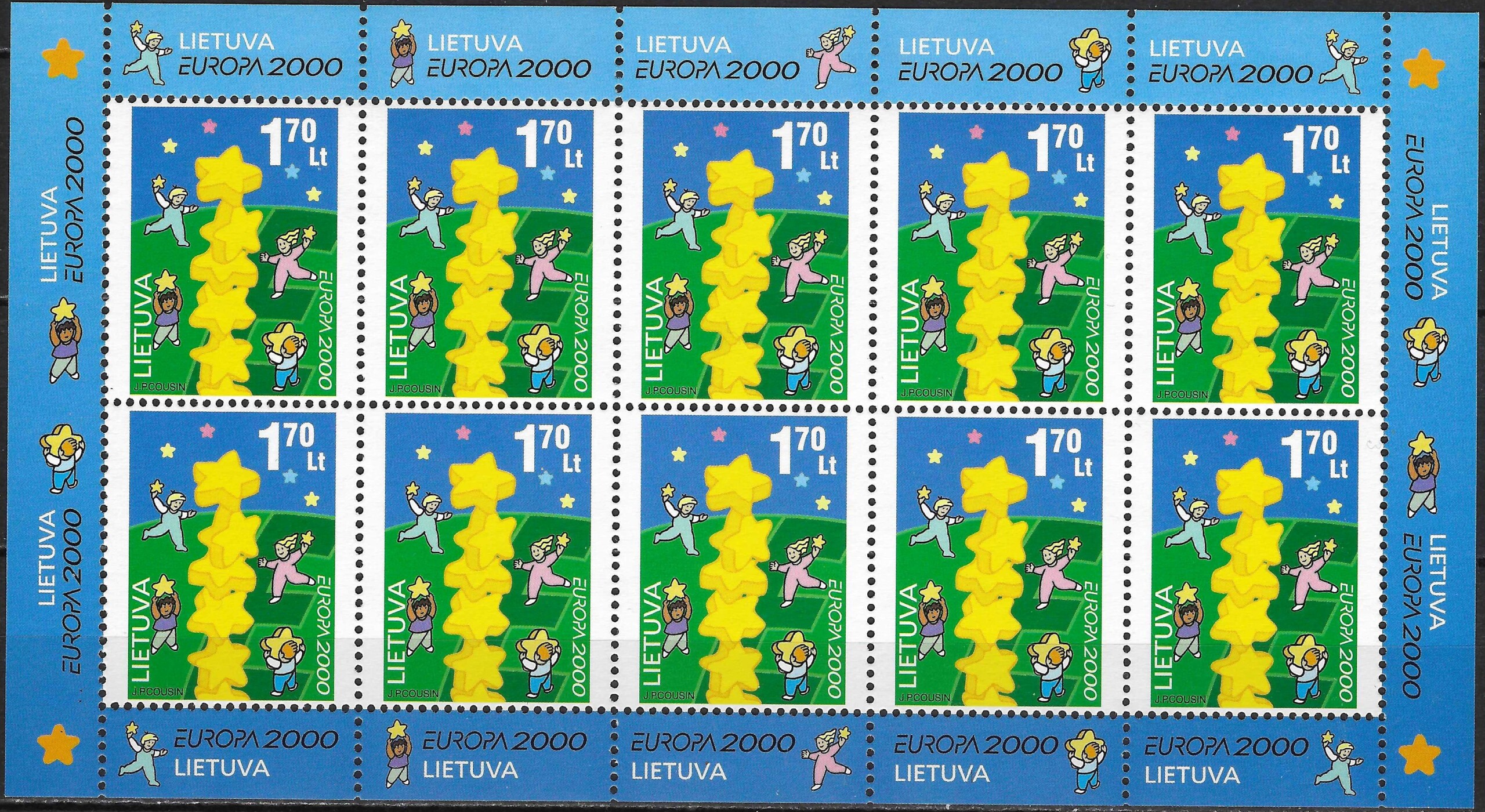 Pašto ženklai, Lietuva, EUROPA