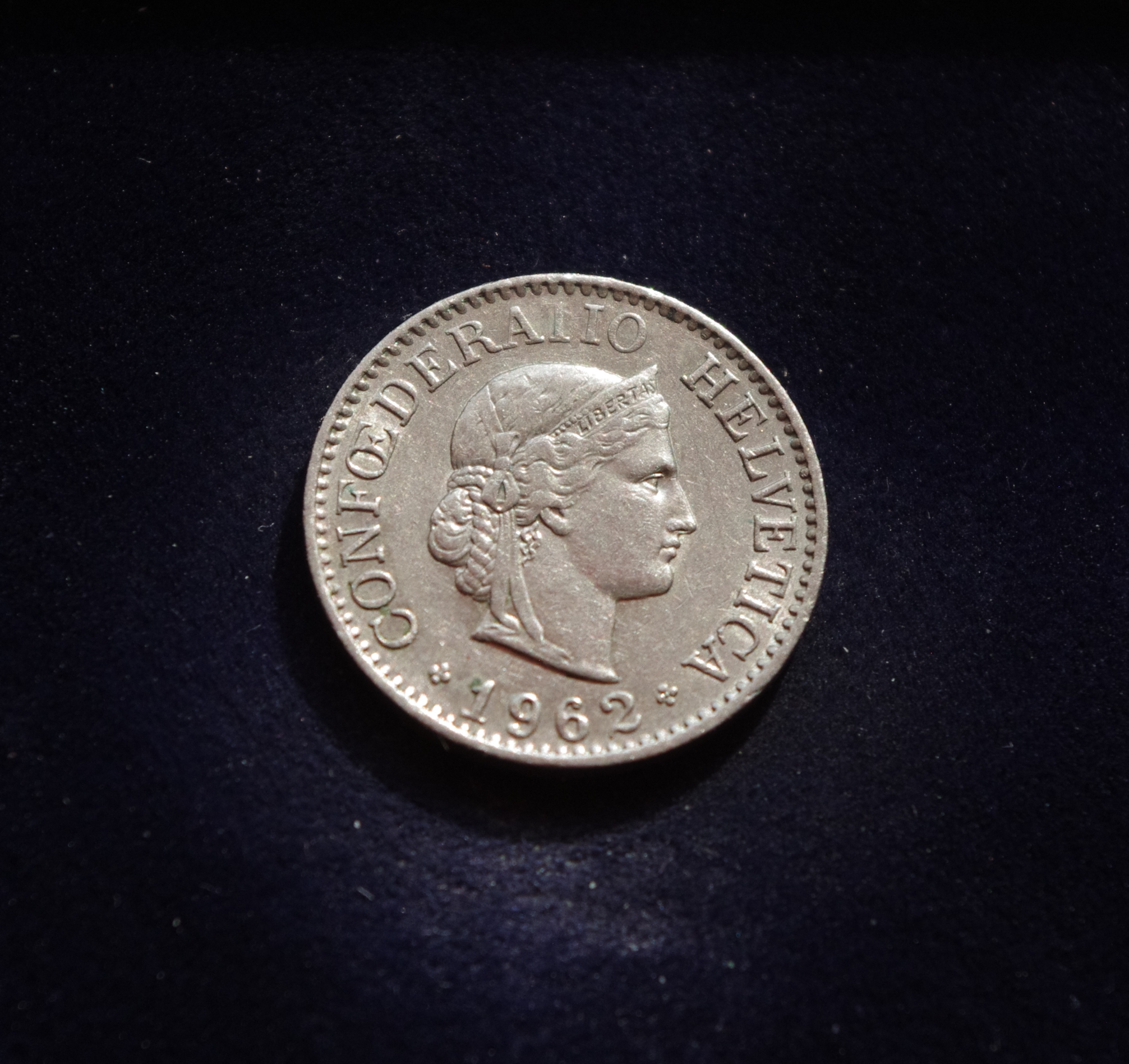 Šveicarija, 10 rapenų 1962m