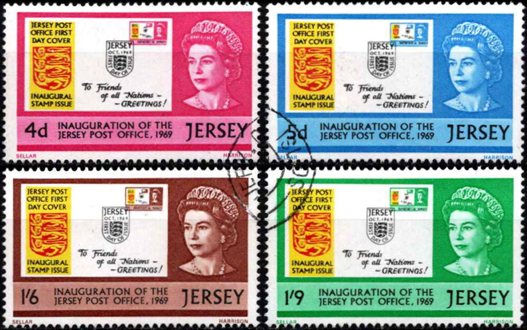 Džersis, pilna serija, MiNr 22-25 Used (O)