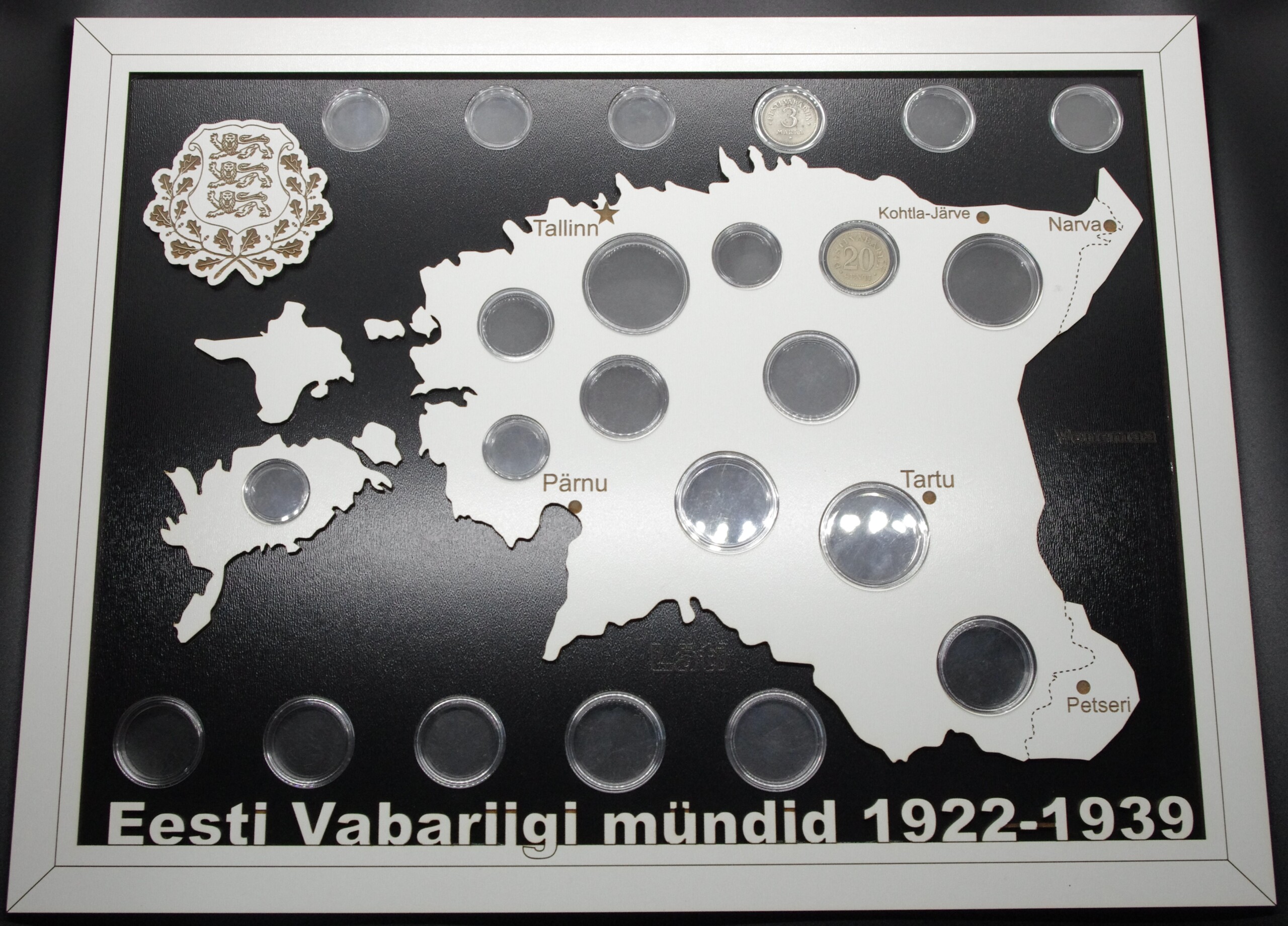Rėmelis tarpukario Estijos monetoms