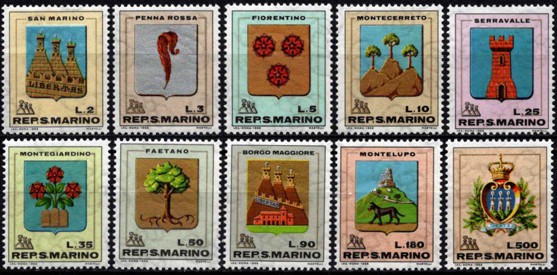 San Marinas, pilna serija, MiNr 903-912 MNH**