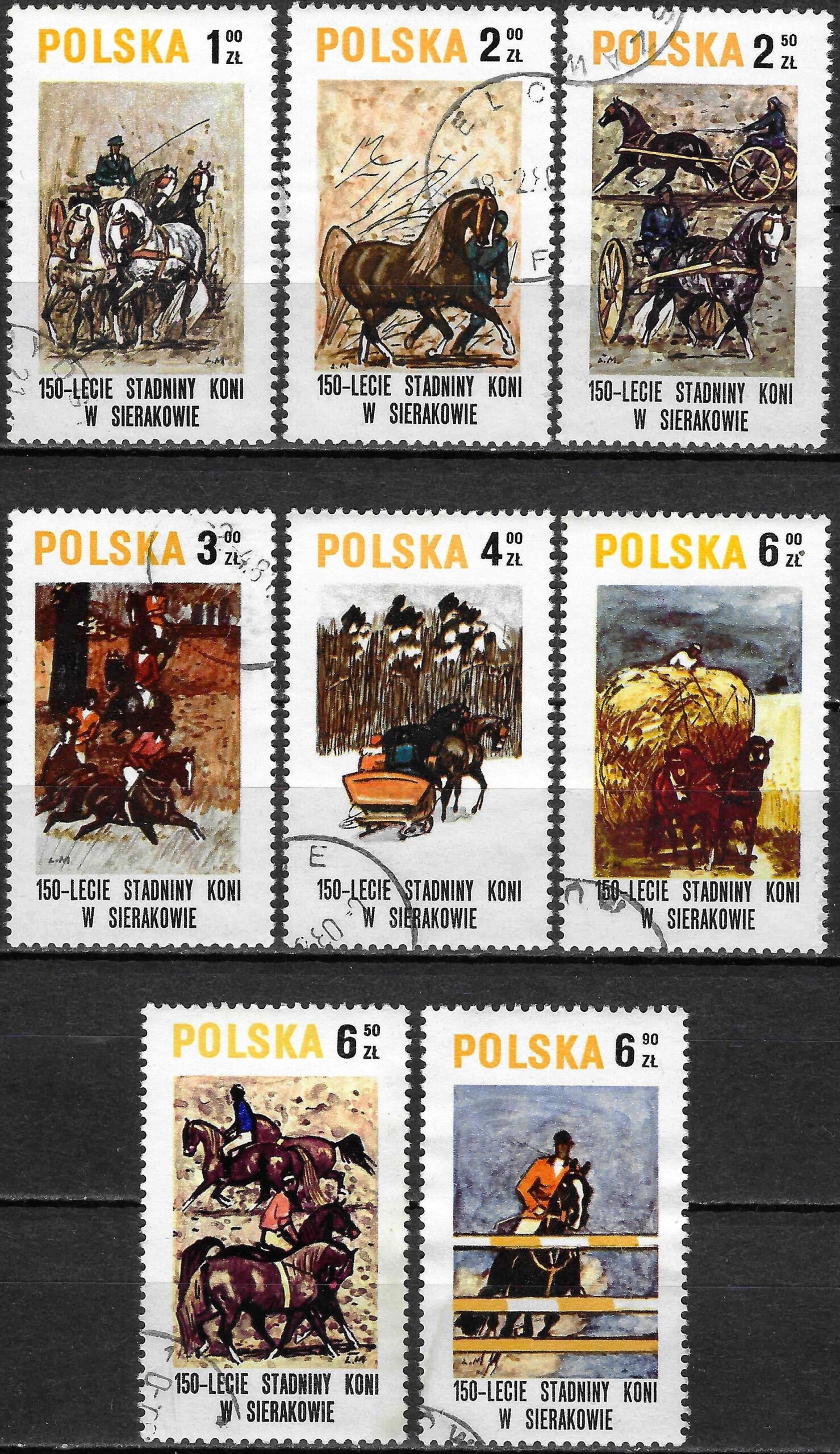 pašto ženklai, Lenkija, žirgų sportas