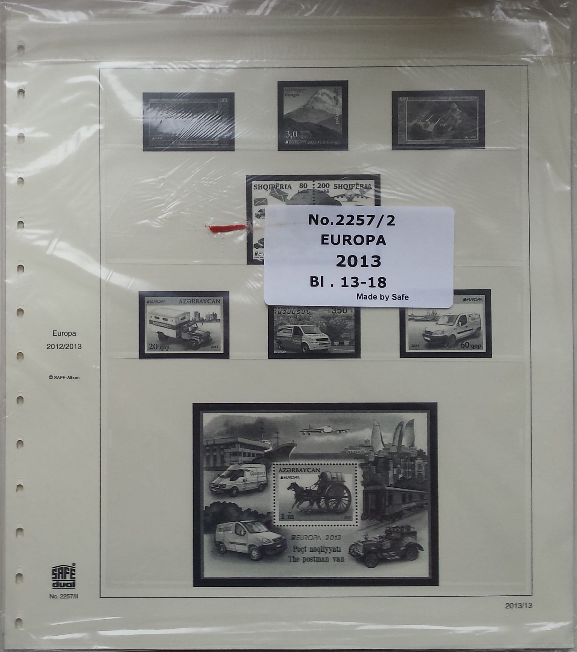 Iliustruoti albumo lapai Europa CEPT pašto ženklams SAFE 2257/2