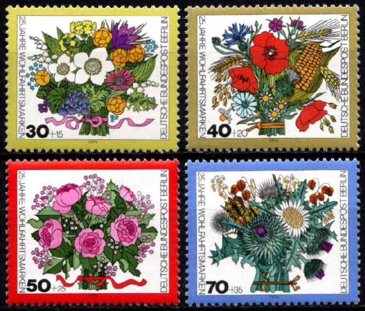 Vokietija, Vakarų Berlynas, pilna serija, MiNr 473-476 MNH**