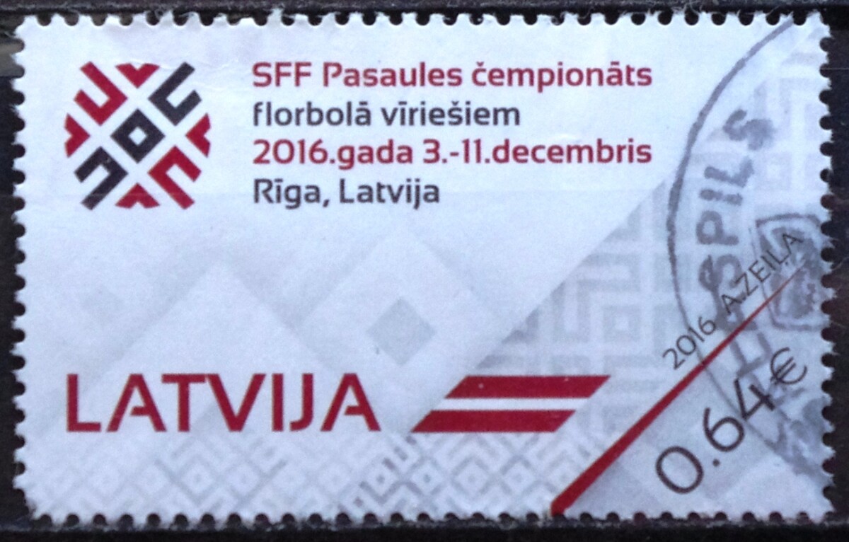 Pašto ženklai, Latvija, grindų riedulys