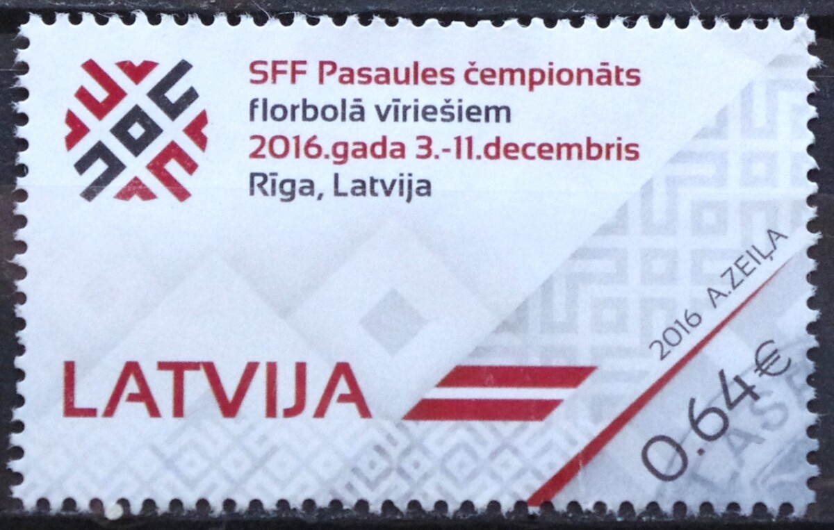 Pašto ženklai, Latvija, grindų riedulys
