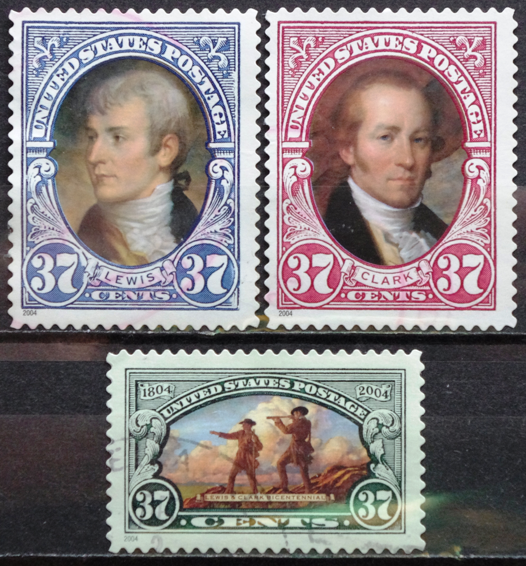 pašto ženklų serija, JAV, geografiniai atradimai