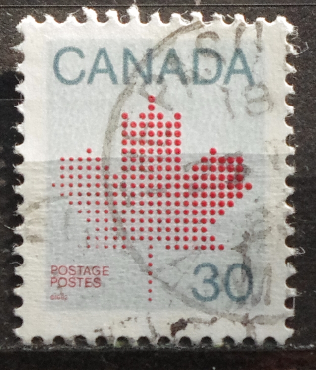 pašto ženklas, Kanada, klevo lapas