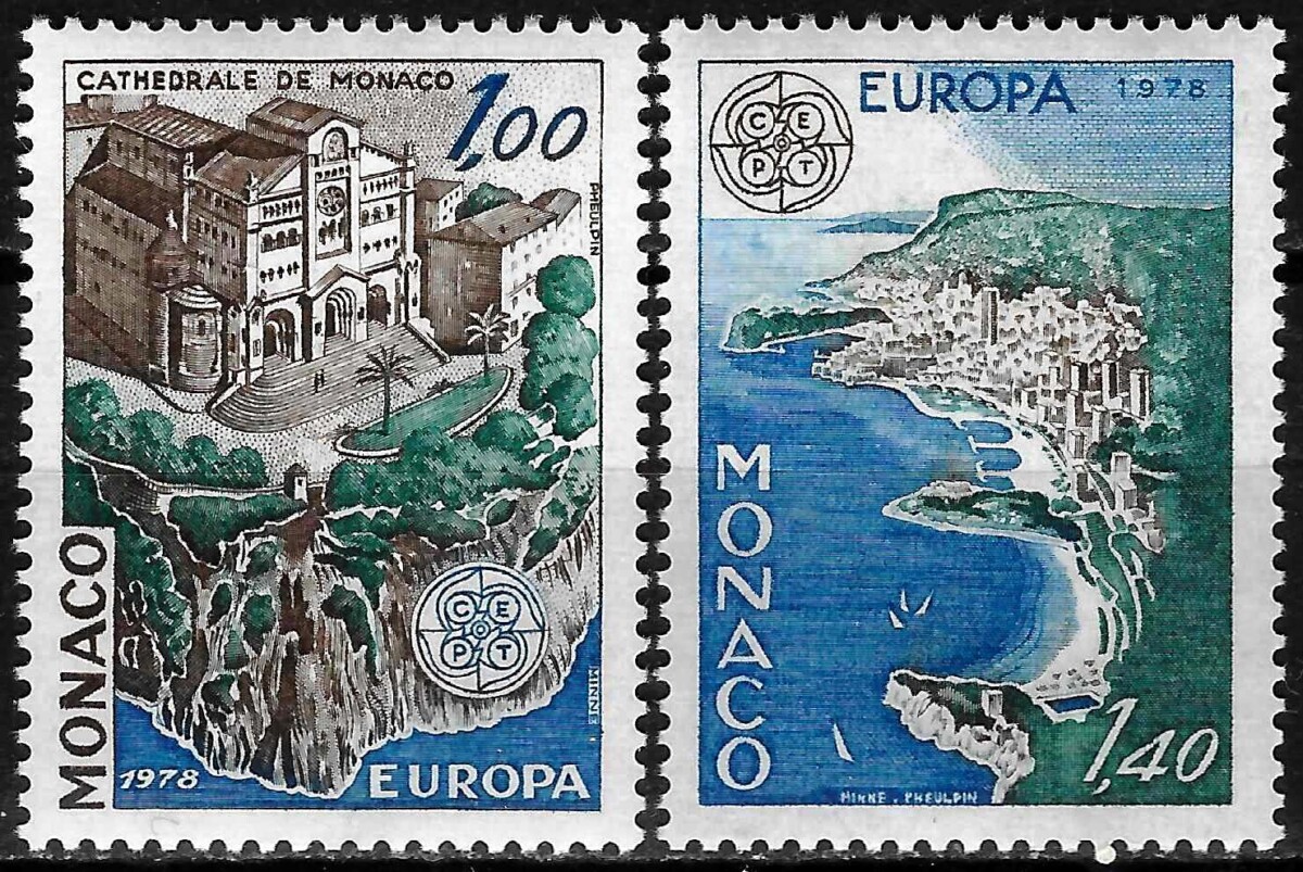 Pašto ženklai, Monakas, Europa