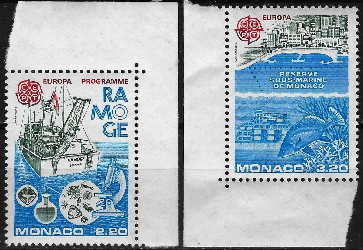 Pašto ženklai, Monakas, Europa