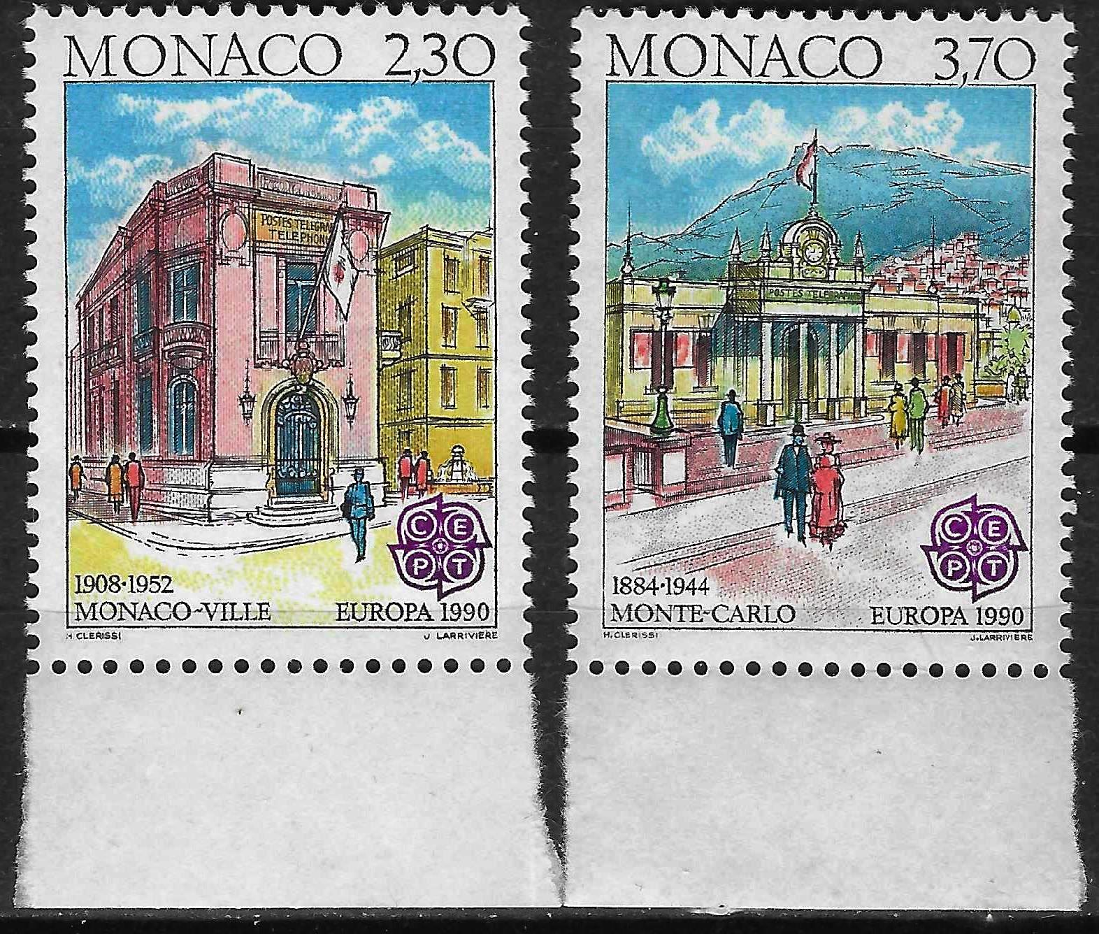 Pašto ženklai, Monakas, Europa