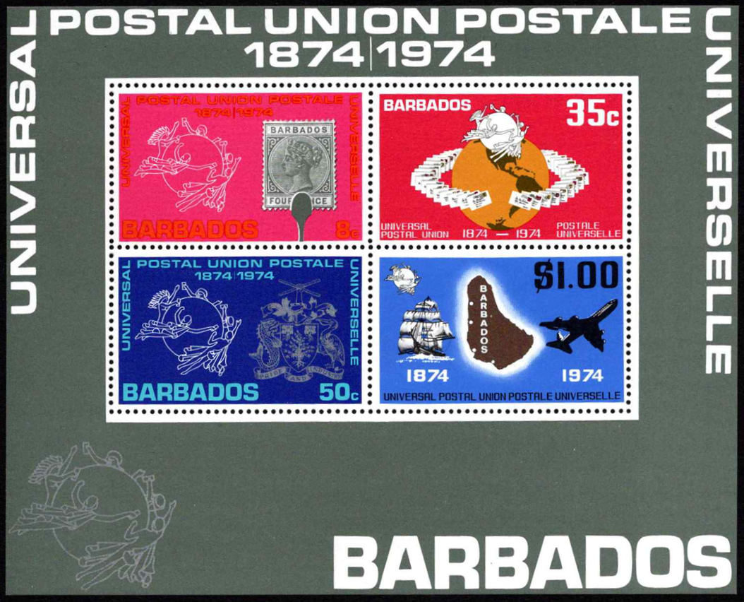 Barbadosas, blokas Nr. 5, MiNr 381-384 MNH**