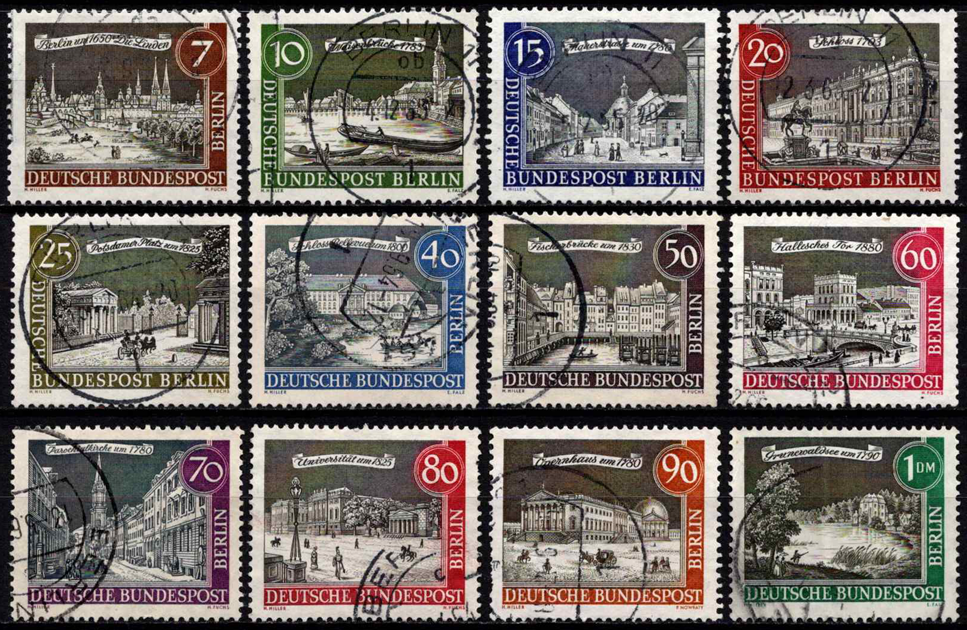 Vokietija, Vakarų Berlynas, pilna serija, MiNr 218-229 Used (O)