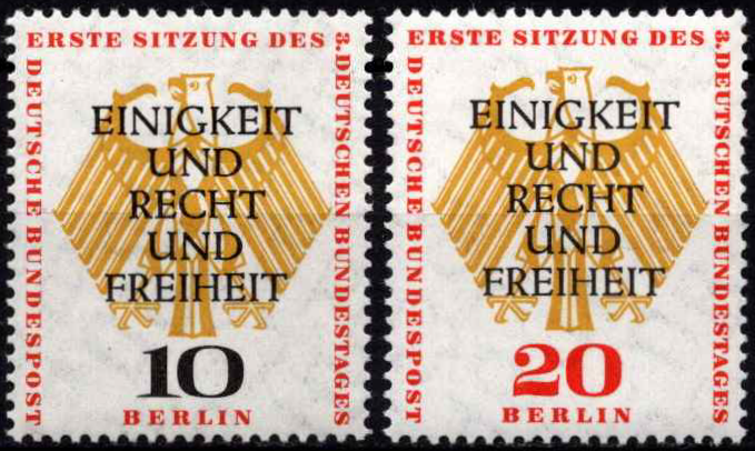 Vokietija, Vakarų Berlynas, pilna serija, MiNr 174-175 MNH**