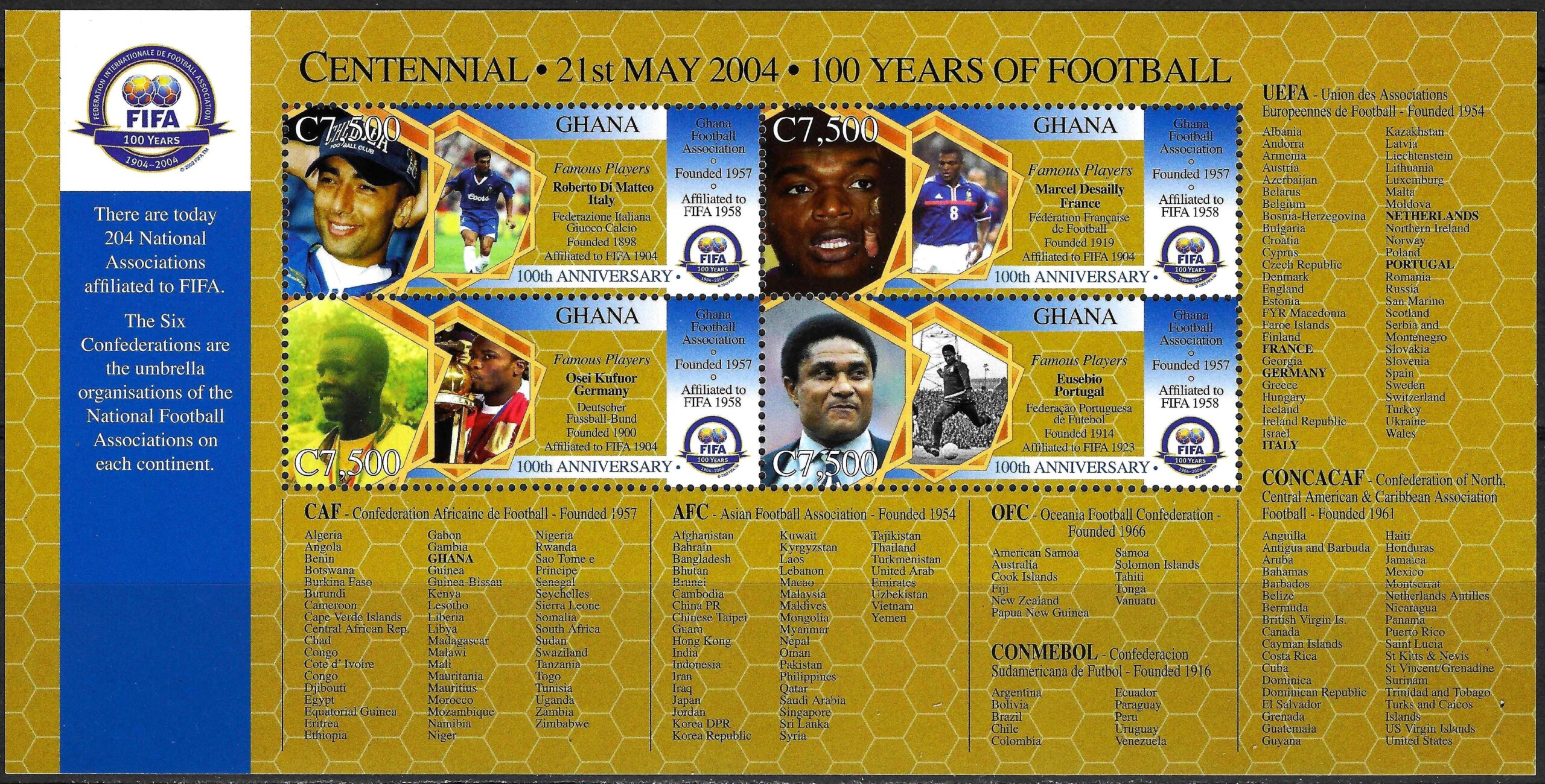 Pašto ženklo blokas, Gana, FIFA