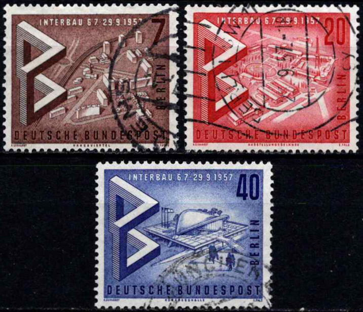 Vokietija, Vakarų Berlynas, pilna serija, MiNr 160-162 Used (O)