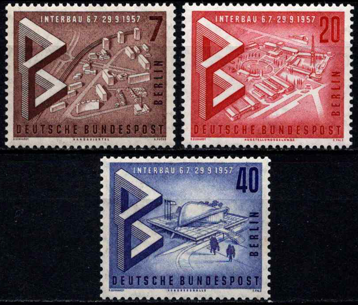 Vokietija, Vakarų Berlynas, pilna serija, MiNr 160-162 MNH**