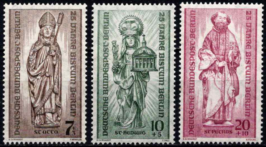 Vokietija, Vakarų Berlynas, pilna serija, MiNr 132-134 MNH**
