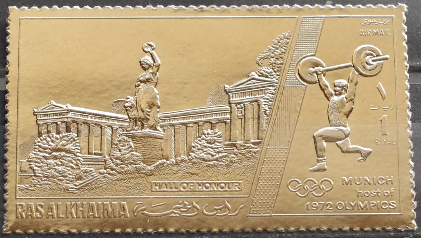 Pašto ženklas, JAE, Ras Al Khaima, 1972 m. Olimpinės žaidynės