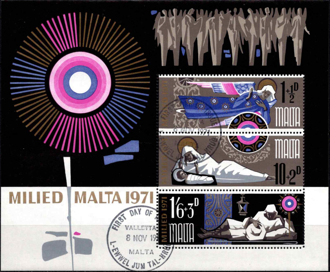 Malta, blokas Nr. 1, MiNr 433-435 Used (O)
