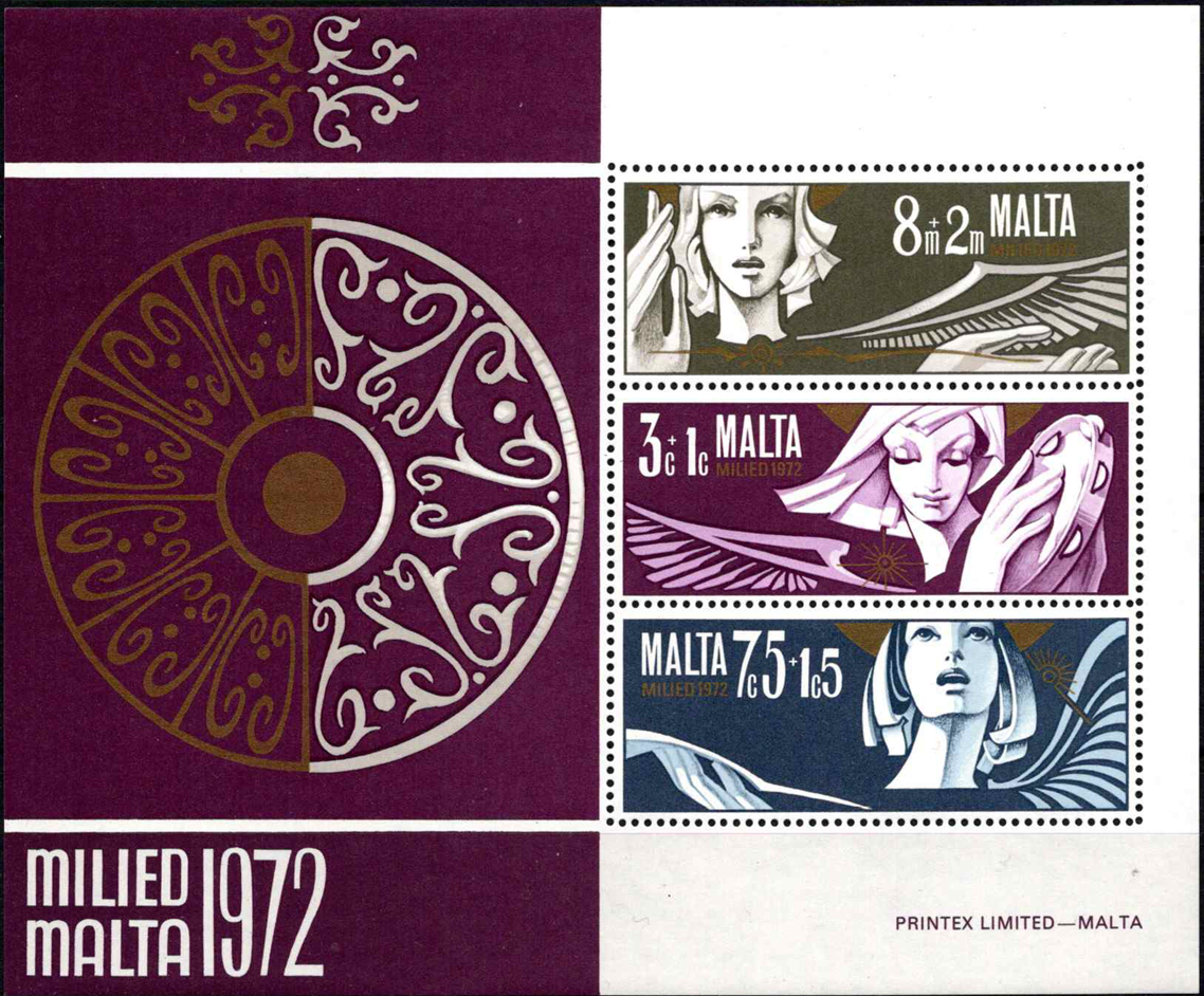 Malta, blokas Nr. 2, MiNr 454-456 MNH**