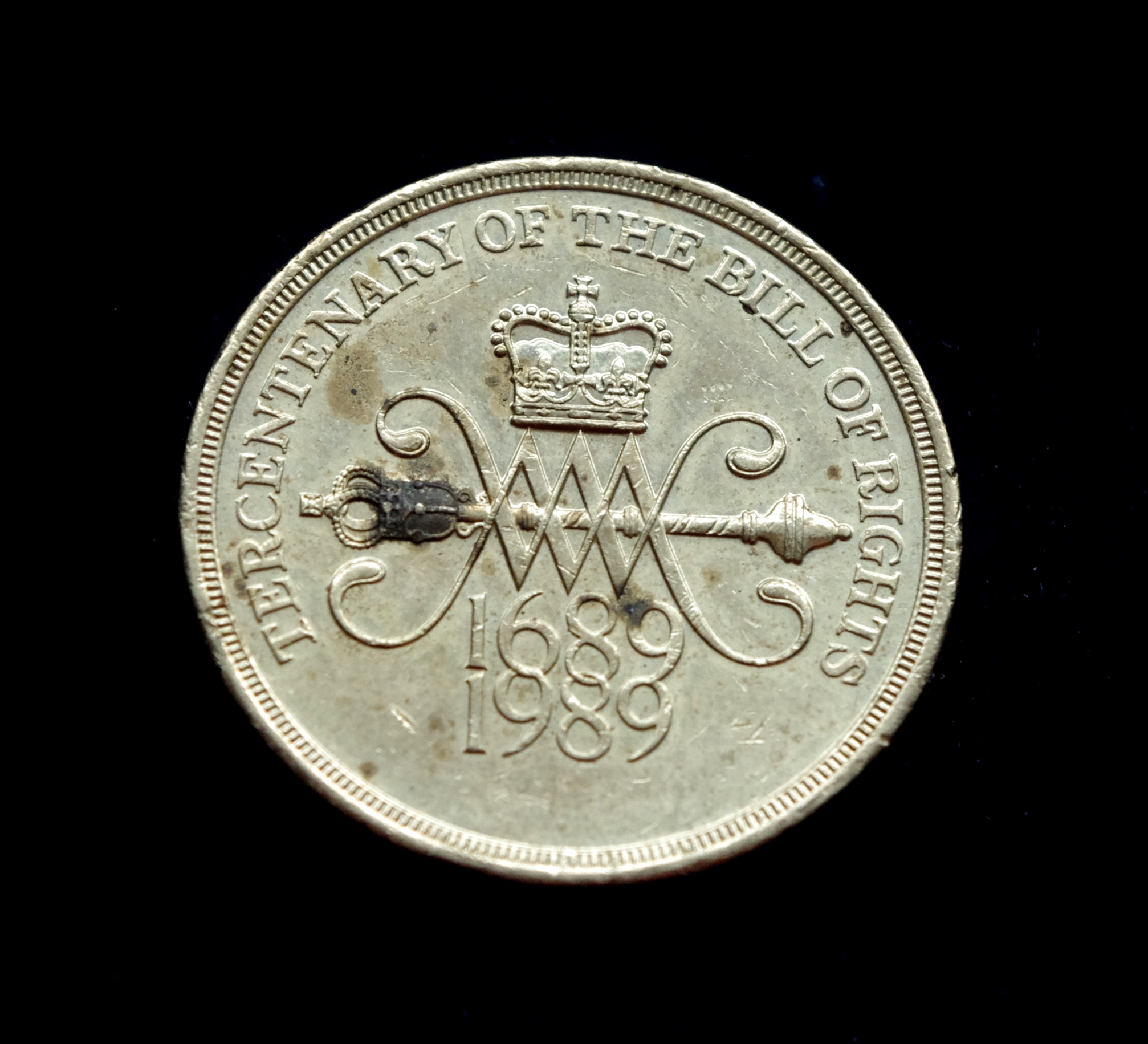 proginė moneta, 2 svarai, Jungtinė Karalystė, 300-osios Škotijos teisių reikalavimo metinės