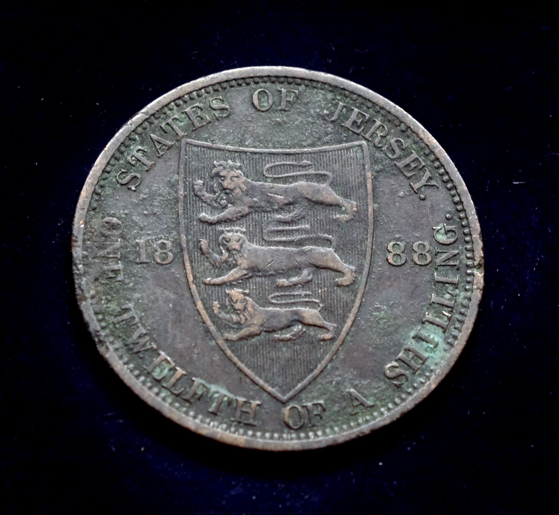 moneta, 1/12 šilingo, Džersis