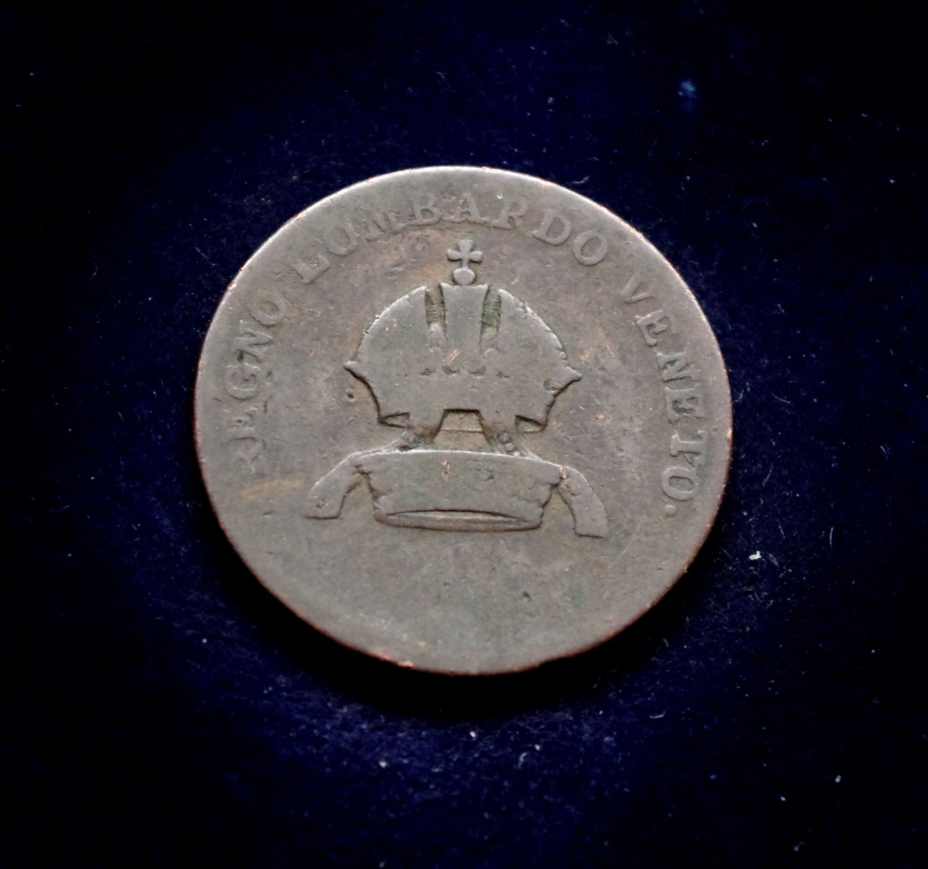 moneta, 3 čentezimai, Lombardija Venecija