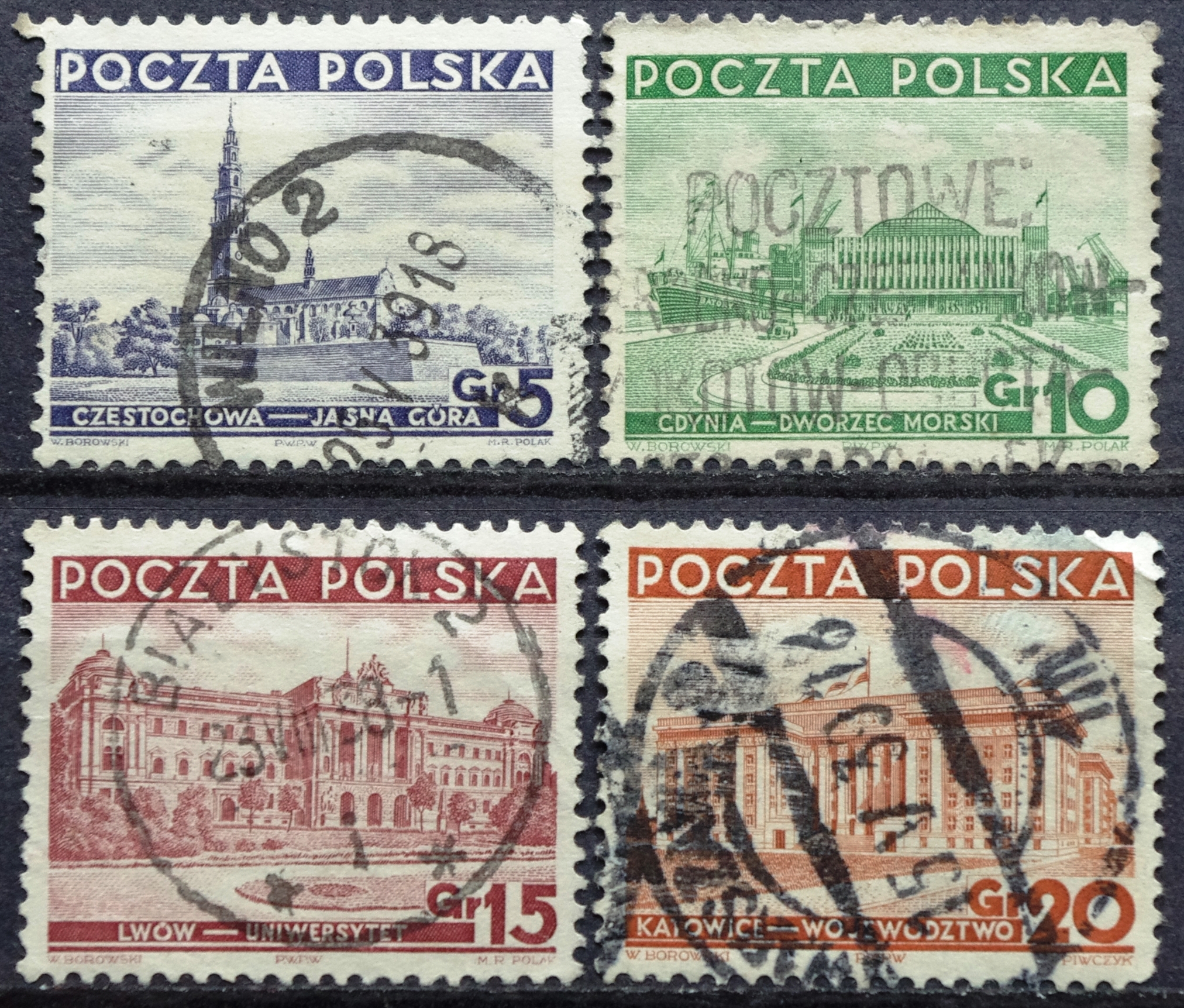 pašto ženklas, Lenkija, lankytini objektai