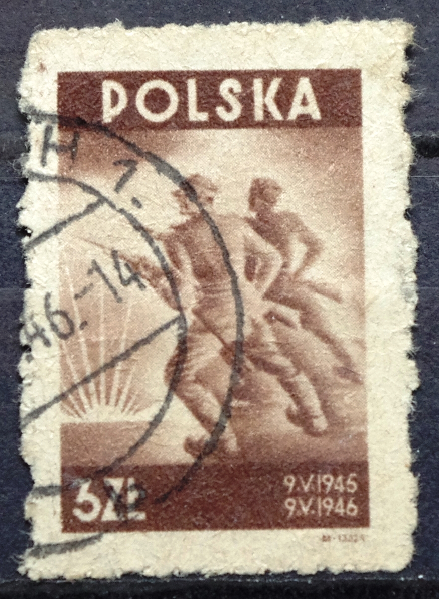 pašto ženklas, Lenkija, II Pasalinio karo pabaigos metinės
