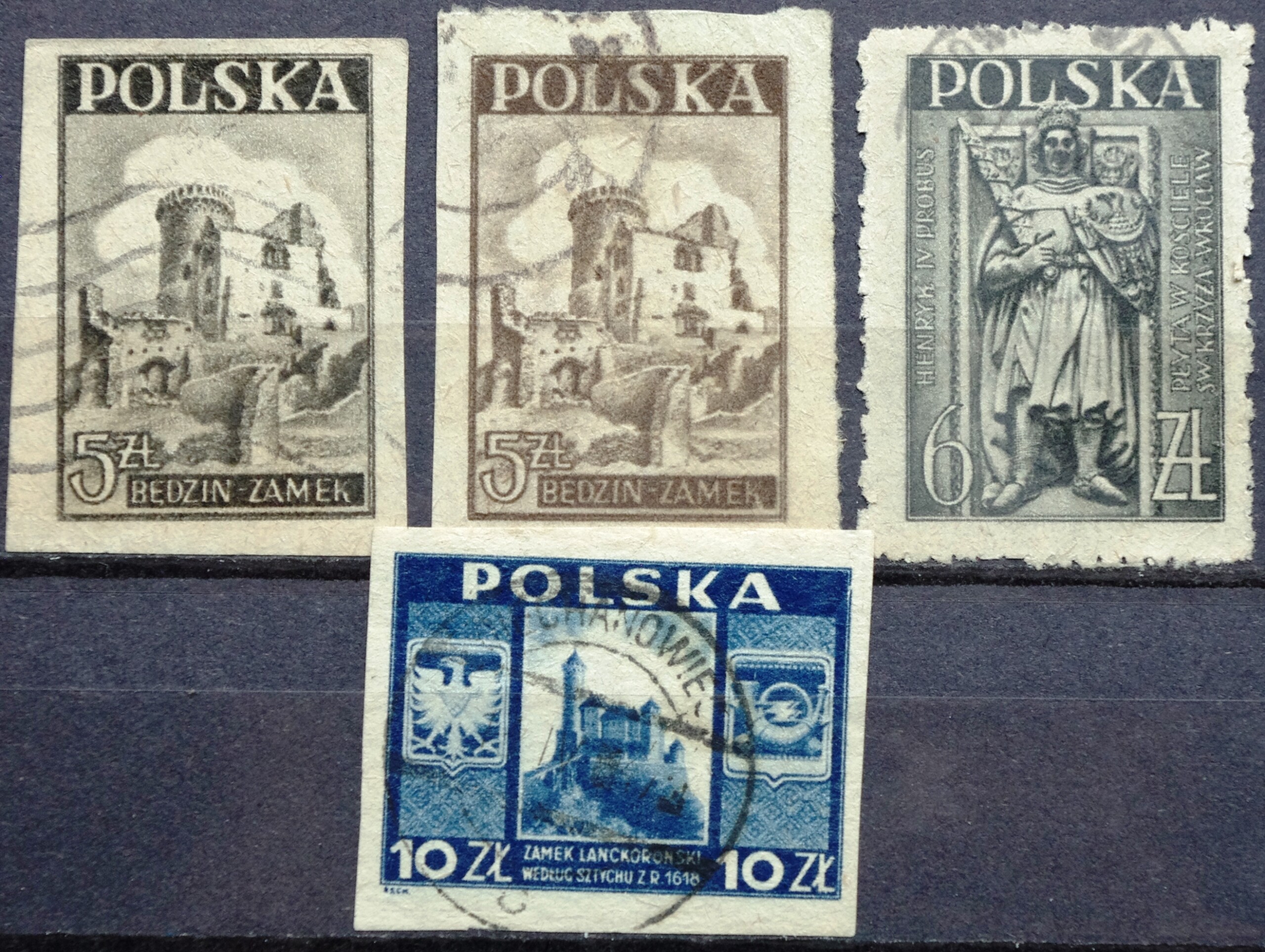 pašto ženklas, Lenkija, istoriniai monumentai
