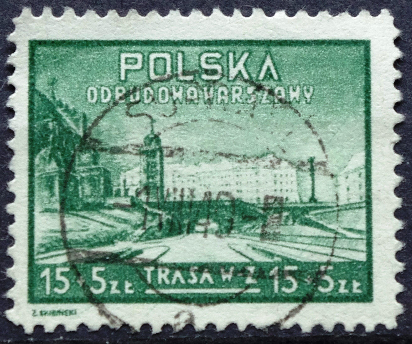 pašto ženklas, Lenkija, Varšuvos atstatymas