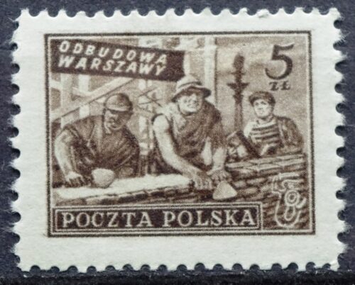 pašto ženklas, Lenkija, Varšuvos atstatymas