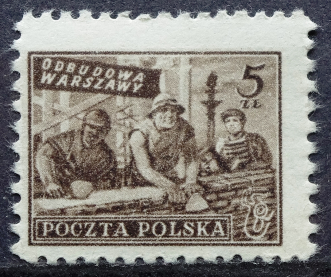 pašto ženklas, Lenkija, Varšuvos atstatymas