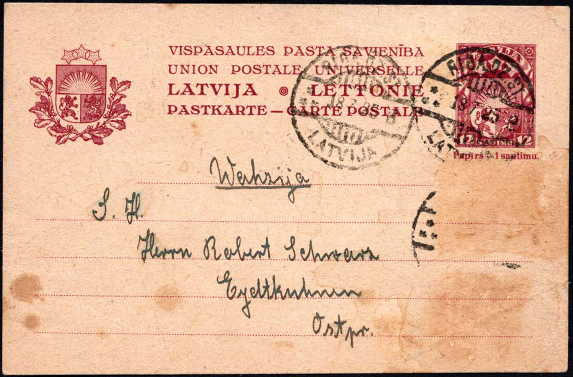 Latvija, tarpukario atvirlaiškis