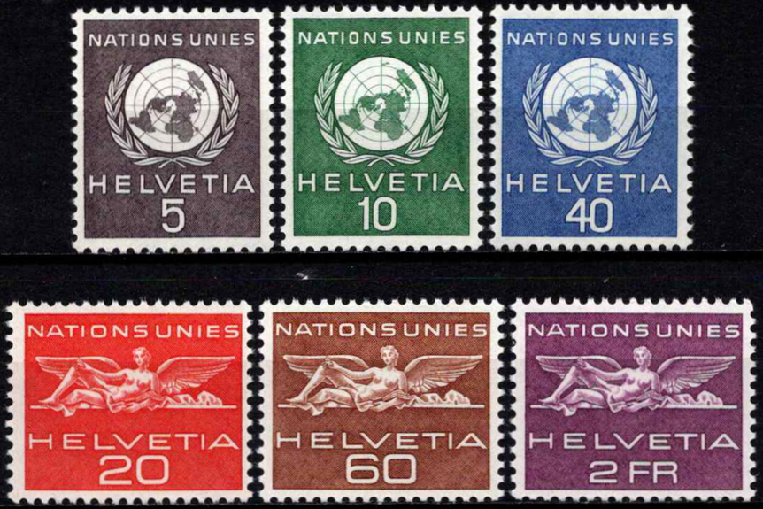 Šveicarija – Jungtinių Tautų Europos biuras (ONU/UNO), pilna serija, MiNr 22-27 MNH**