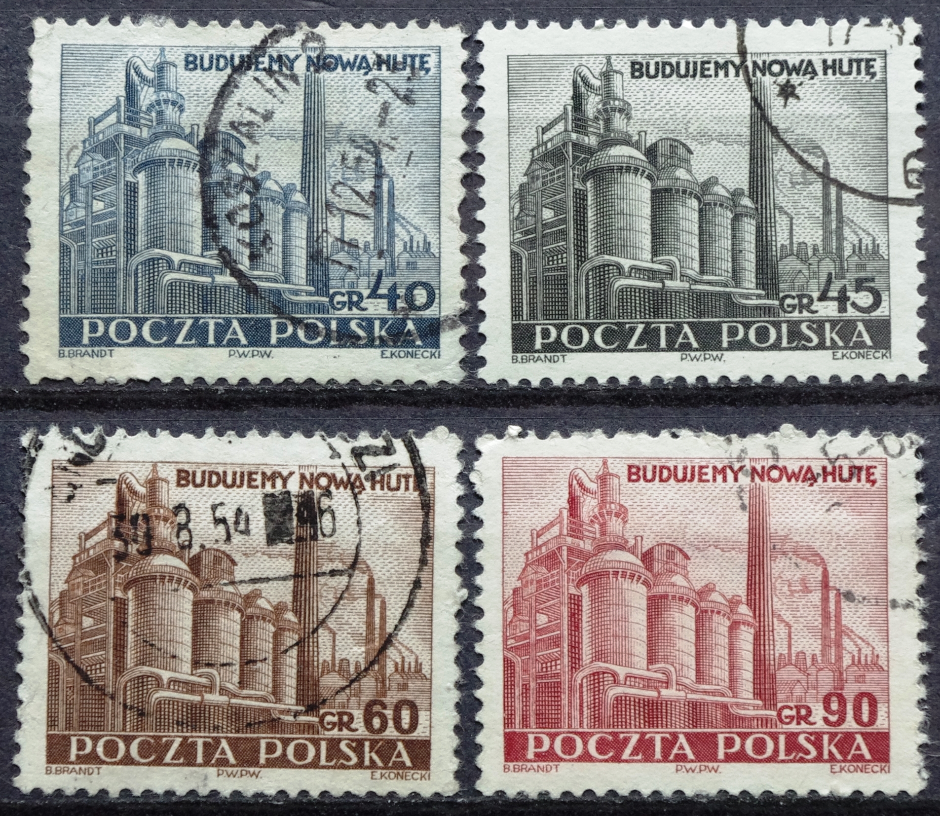 pašto ženklai, Lenkija, Nowa Hute plieno gamykla