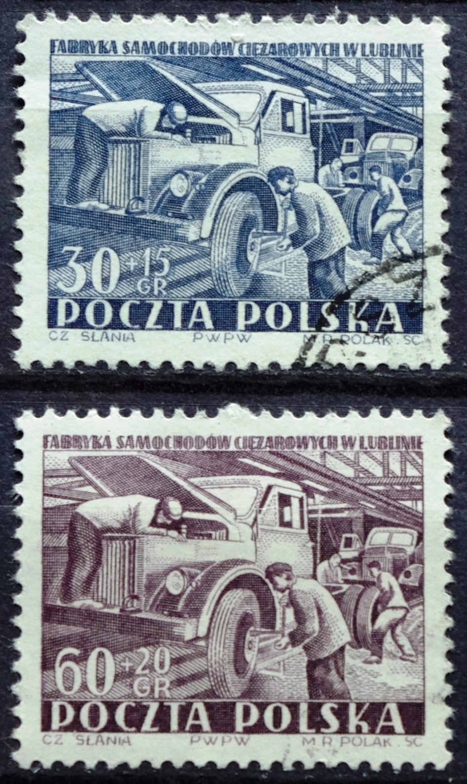 pašto ženklai, Lenkija, auto industrija