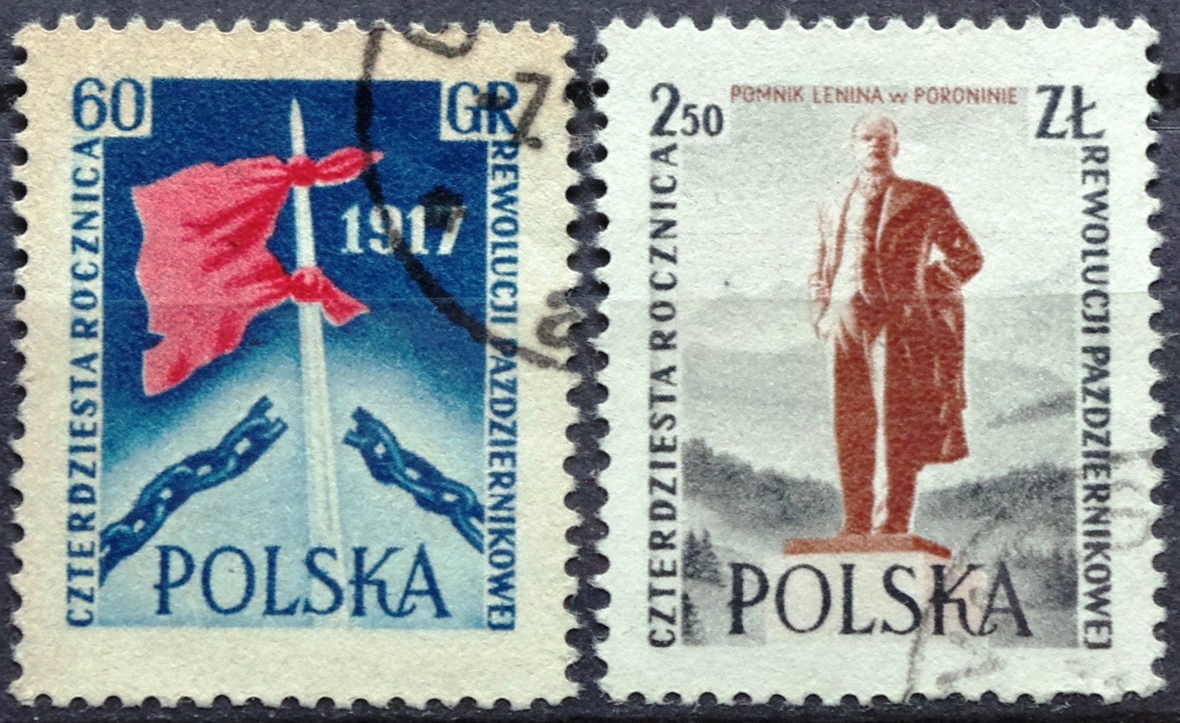 pašto ženklai, Lenkija, Spalio revoliucija