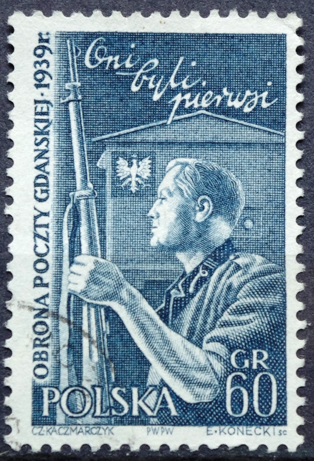 pašto ženklas, Lenkija, Gdansko pašto gynimo 19-osios metinės