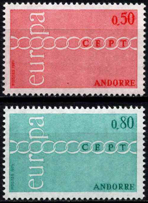 Andora (prancūzų), pilna serija, MiNr 232-233 MNH**
