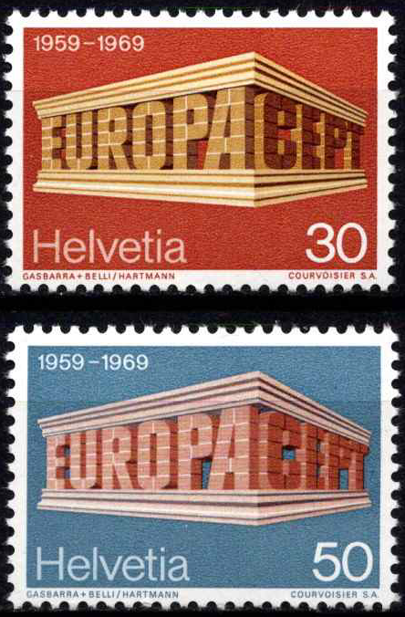 Šveicarija, pilna serija, MiNr 900-901 MNH**