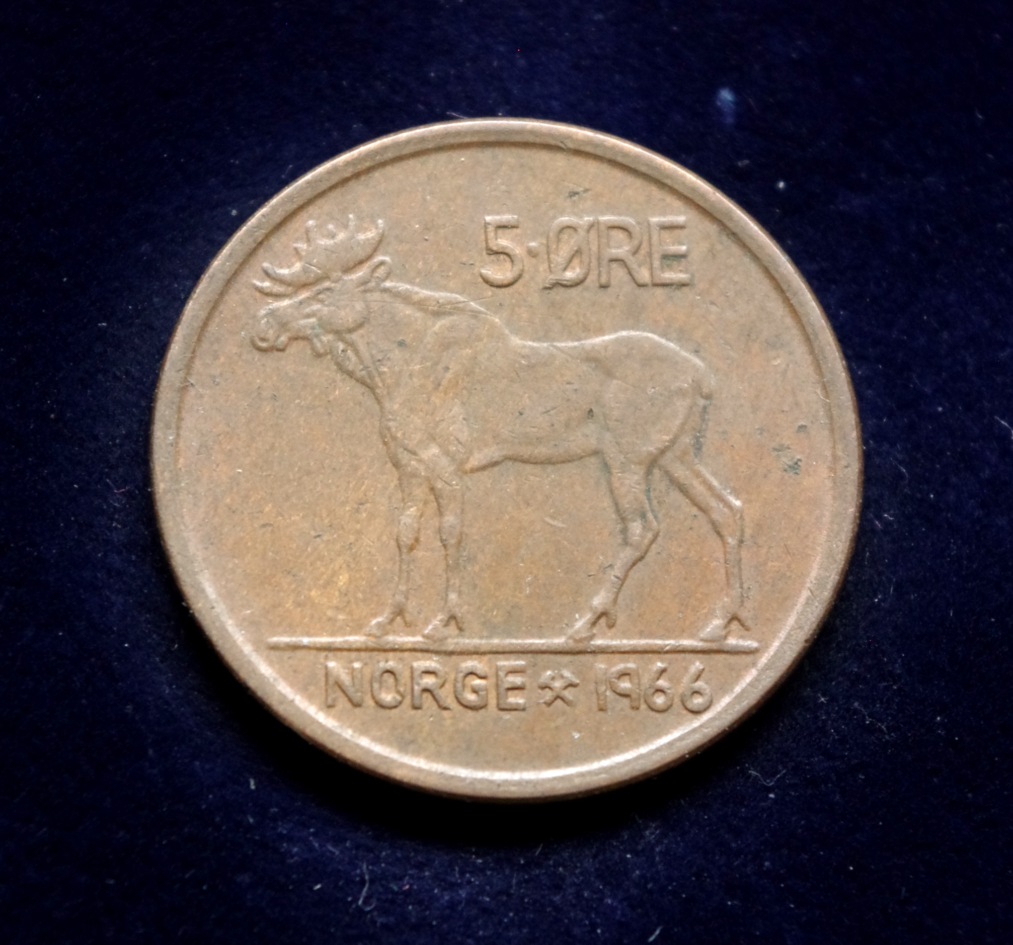 moneta, 5 erės, Norvegija, briedis