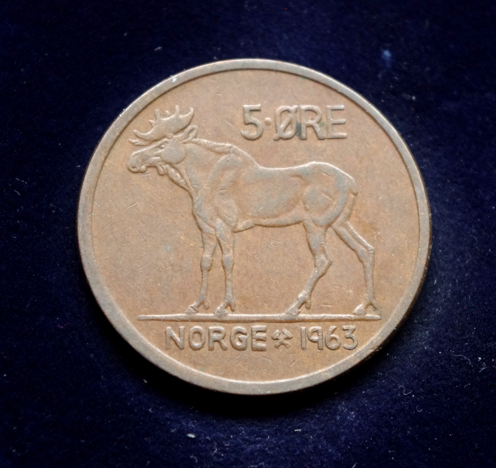 moneta, 5 erės, Norvegija, briedis