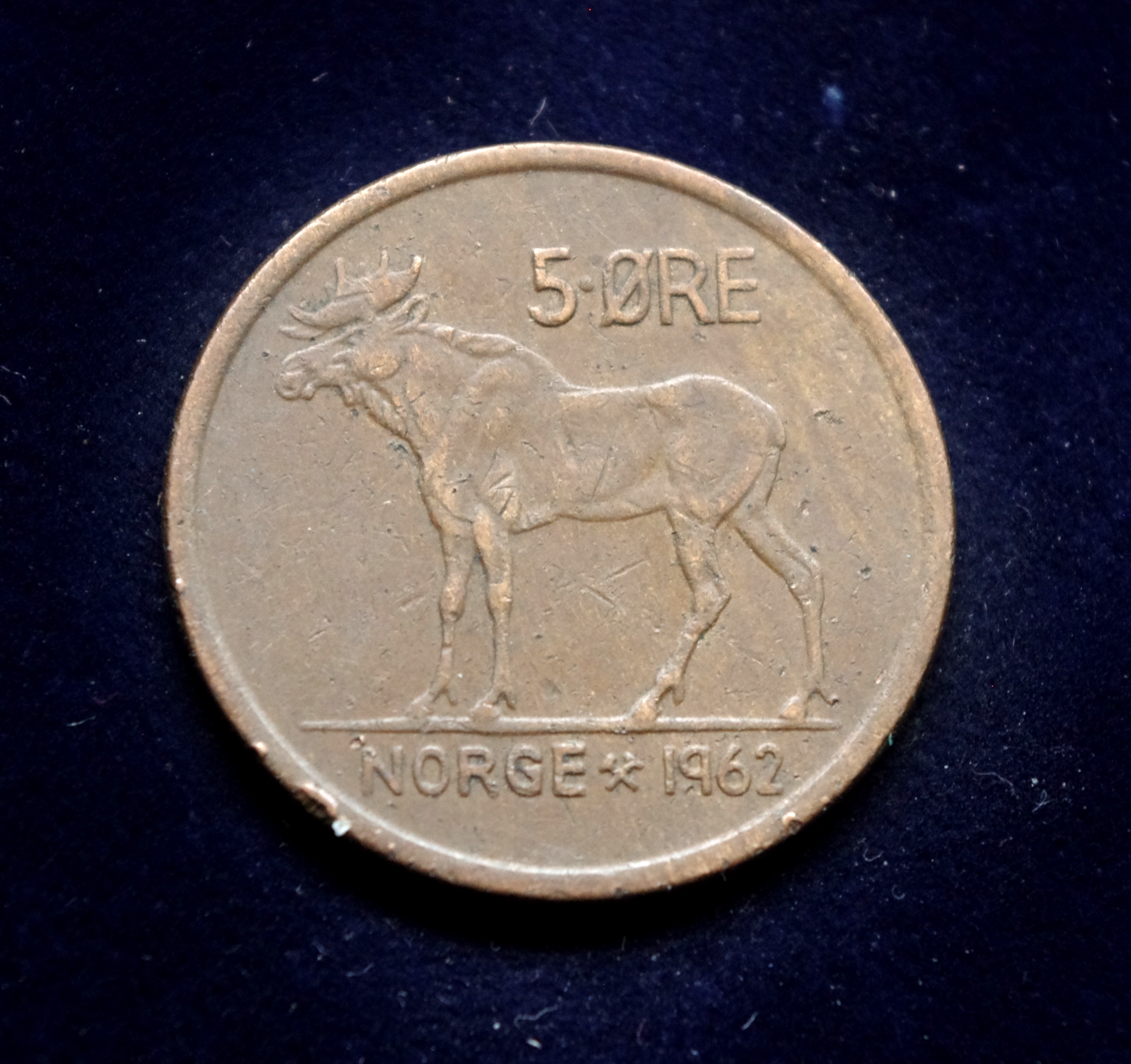 moneta, 5 erės, Norvegija, briedis