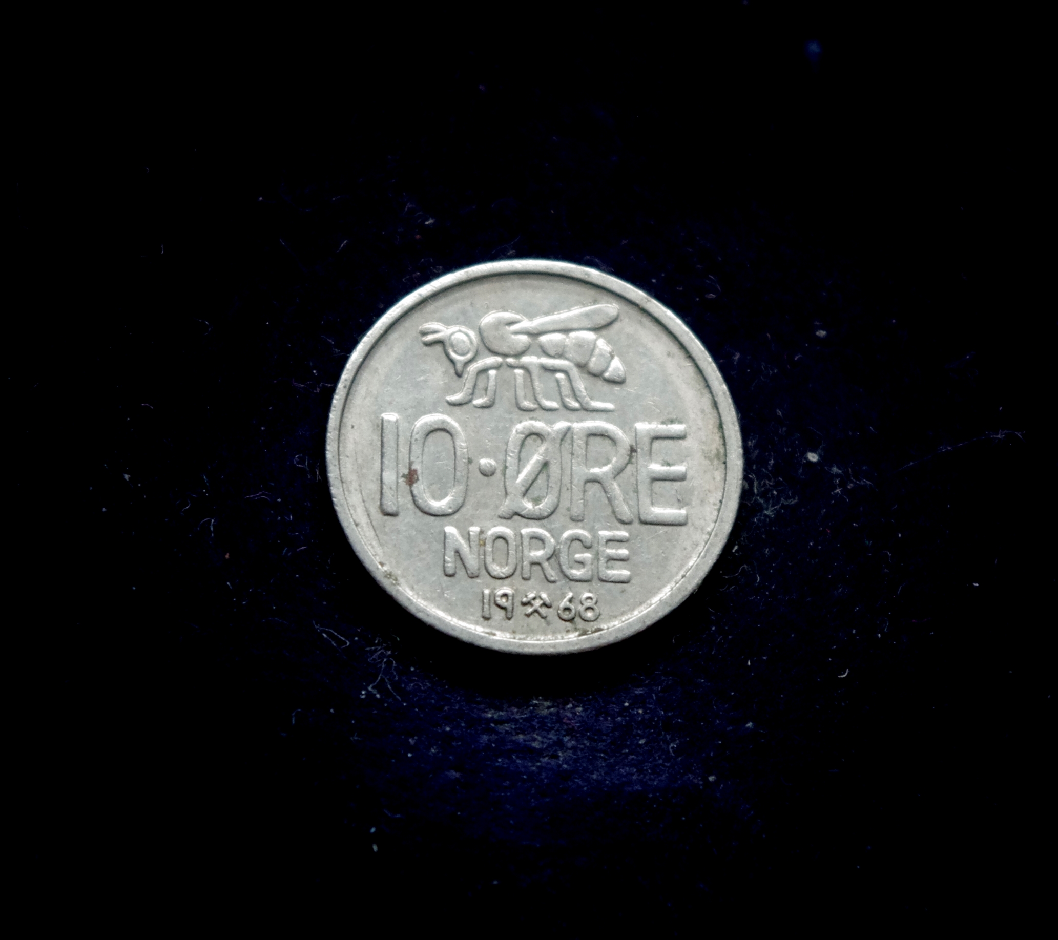 IMGP7206 moneta, 10 erių, Norvegija, bitė